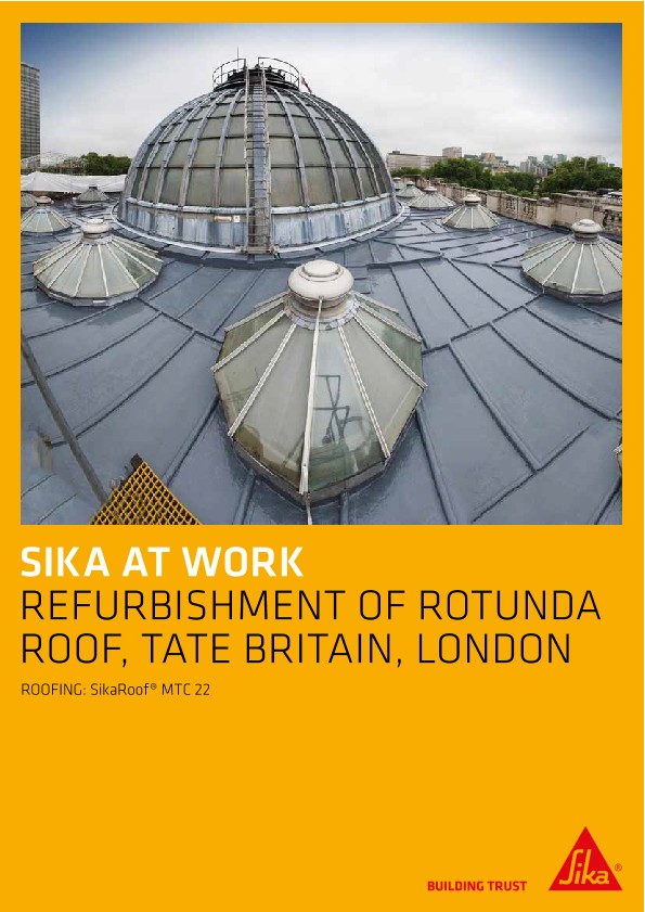 Repair of Rotunda Roof, Tate Museum in London, UK